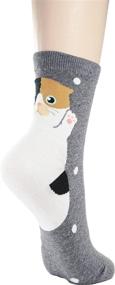 img 2 attached to Женские носки с изображением совы, собаки, милого животного, кошки - лучшие подарки на Рождество и день рождения для нее