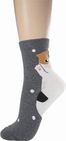 img 1 attached to Женские носки с изображением совы, собаки, милого животного, кошки - лучшие подарки на Рождество и день рождения для нее