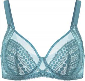 img 2 attached to HSIA Lace Minimizer Bras For Women Full Coverage Unlined Underwire Minimizing Plunge Bra