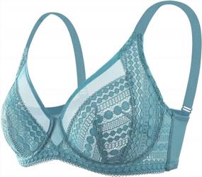 img 1 attached to HSIA Lace Minimizer Bras For Women Full Coverage Unlined Underwire Minimizing Plunge Bra