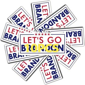 img 4 attached to 10Pcs Let's Go Funny Sticker Set – Hilarious Car Bumper Decal Collection for Humor Enthusiasts