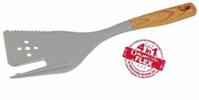 img 4 attached to 4-In-1 Nylon Multi Cooking Utensil With Spatula, Fork, Dicer & Herb Grinder - Not For Grilling - Works On All Stoves And Griddles (White Oak) | FLIPFORK