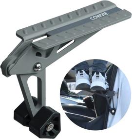 img 4 attached to COWVIE Foldable Car Door Step Stand Pedal - Convenient Access to Vehicle's Top Roof - Space Grey (Fit F150)