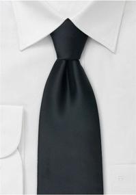 img 2 attached to Solid Microfiber Men's Necktie - Bows N Ties - Fashionable Accessory in Inches