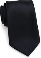 solid microfiber men's necktie - bows n ties - fashionable accessory in inches logo
