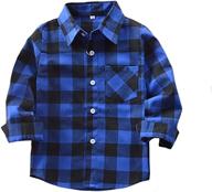 bold and stylish sleeve button flannel red black 9-10years boys' clothing in tops, tees & shirts logo