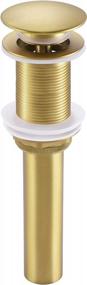 img 4 attached to KES Gold Pop Up Drain Without Overflow, Sink Drain Stopper For Bathroom Vessel Sink Brushed Brass, All Metal Brass And 304 Stainless Steel, S2008S62D-BZ