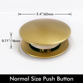 img 3 attached to KES Gold Pop Up Drain Without Overflow, Sink Drain Stopper For Bathroom Vessel Sink Brushed Brass, All Metal Brass And 304 Stainless Steel, S2008S62D-BZ