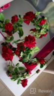 img 1 attached to Red 6Ft Artificial Rose Vine Garland - Perfect For Wedding, Home & Garden Decoration! review by Chris Walker