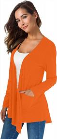 img 3 attached to Women'S TownCat Loose Casual Long Sleeved Open Front Cardigans With Pockets