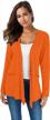women's towncat loose casual long sleeved open front cardigans with pockets logo