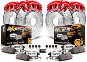 img 4 attached to Enhance Your Truck's Braking Performance with Power Stop KC6268-36 Z36 Brake Pad and Rotor Kit + Red Powder Coated Calipers