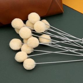 img 2 attached to 100-Piece Wool Daubers Set - Practical Ball Brush For Leather Making, Dyeing & Craft DIY