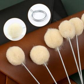 img 1 attached to 100-Piece Wool Daubers Set - Practical Ball Brush For Leather Making, Dyeing & Craft DIY