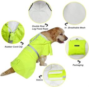 img 1 attached to KOOGAL Pet Large Dog Raincoat: Waterproof Apparel Poncho for Medium and Large Dogs