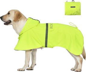 img 4 attached to KOOGAL Pet Large Dog Raincoat: Waterproof Apparel Poncho for Medium and Large Dogs