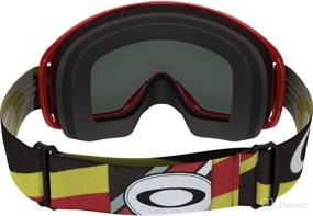 img 1 attached to Очки Oakley O2 MX Heritage Racer для взрослых внедорожных мотоциклетных очков — красный/темно-серый/один размер подходит всем