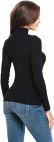 img 2 attached to Women'S Stretch Fitted Turtleneck Underscrubs Tee - Long Sleeve Or Sleeveless Options!