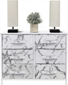 img 2 attached to Organize Your Home With The Sorbus 6-Drawer Dresser And Storage Chest In Marble White