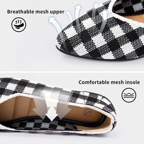 img 3 attached to Pointed Toe Mesh Ballet Flats For Women - Slip On Casual Shoes By ADAMUMU