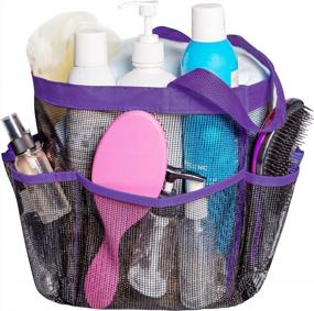 img 3 attached to Attmu Mesh Shower Caddy With Multiple Pockets - Ideal College Dorm Room Essential, Portable Hanging Basket Tote Bag For Toiletry Accessories In Bathroom