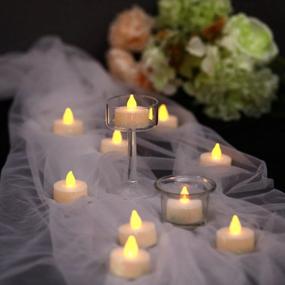 img 3 attached to Rainbow Glitter LED Tea Lights - Battery Operated Flickering Bulb Tealight Candles For Weddings, Celebrations, Parties, Gifts & Festivals (Pack Of 12), Flameless And White