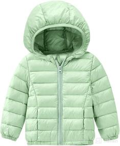 img 4 attached to 🧥 Warm and Cozy: Happy Cherry Baby Boys Girls Hooded Winter Lightweight Down Jacket - Premium Packable Cotton Coat