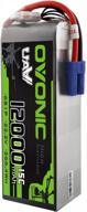 high-capacity ovonic 12000mah 22.2v 6s lipo battery with ec5 connector, ideal for fpv racing logo