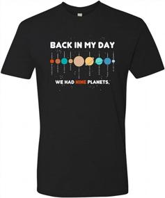 img 4 attached to Get A Cosmic Style Boost With Panoware Men'S Black Space T-Shirt - Celebrate Our Lost Planet With Nostalgic Graphics In Medium Size!