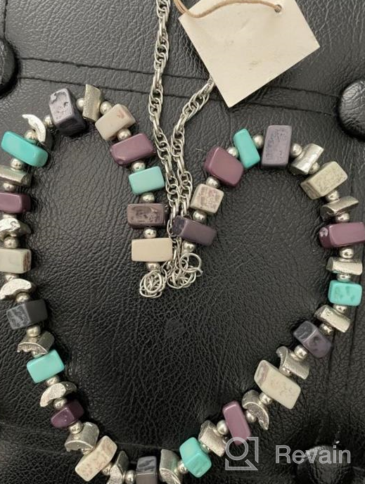 img 1 attached to 📿 RICHERA Handcrafted Irregular Resin Antique Beads Necklace for Women and Girls | Fashion Jewelry review by Janet Nelson