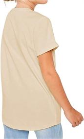 img 3 attached to 💃 Stylish Oftalle Girls Shirt Sleeve Casual Girls' Clothing: Tops, Tees & Blouses