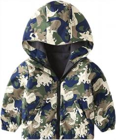 img 4 attached to Stay Snug With Feidoog Baby Fleece Cartoon Hooded Jacket: Ideal For Spring And Fall