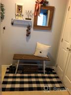 img 1 attached to Black & White Buffalo Checkered Cotton Rug - 2'X3' Plaid Front Porch Mat For Bathroom, Kitchen, And Home - Machine Washable Cotton Throw Rug With Woven Design By SHACOS review by Arun Berry