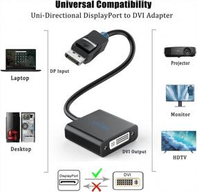 img 2 attached to UVOOI DisplayPort-DVI Adapter 5-Pack, DP-DVI D (DVI-I 24 + 5) Адаптер «папа-мама» для всех устройств Display Port, совместимых с Lenovo, Dell, HP и другими брендами