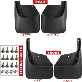 img 3 attached to 🚗 A-Premium Splash Guards Mud Flaps for Chevrolet Trailblazer 2002-2009: Front and Rear 4-PC Set