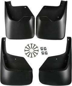 img 4 attached to 🚗 A-Premium Splash Guards Mud Flaps for Chevrolet Trailblazer 2002-2009: Front and Rear 4-PC Set