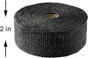 img 1 attached to 🔥 High Performance Gold Exhaust Pipe Insulation Heat Wrap - 2" x 50', Motorcycle Header Protection Fiberglass Heat Shield - Includes 6X Stainless Ties