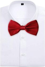 img 3 attached to AVANTMEN Bowties: Premium Satin Solid Men's Accessories for Ties, Cummerbunds & Pocket Squares