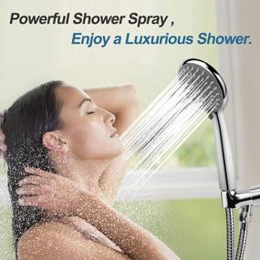 img 3 attached to Arespark High Pressure Shower Head With Handheld - Premium 5-Setting Rainfall Spa Detachable Shower Set For A Luxurious Bath Experience