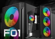 🎮 raidmax f01 series mid tower atx gaming case with usb 3.0 & tempered glass window - featuring 120mm argb led fans logo