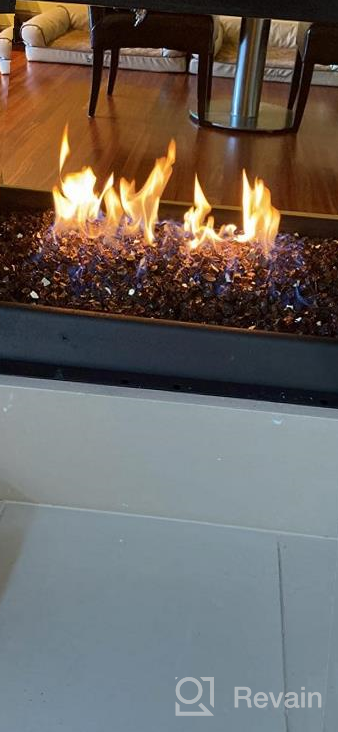 img 1 attached to 🔥 High Luster Copper 10lb Reflective Fire Glass for Fireplace, Fire Pit, and Landscaping - Mr. Fireglass 1/4 inch review by Jeffrey Dunn