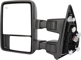 img 2 attached to ANPART Towing Mirrors Compatible with 1999-2007 Ford F250/F350/F450/F550 Super Duty Pickup Trucks - Power Adjusted, Heated, Turn Signal Light, Chrome