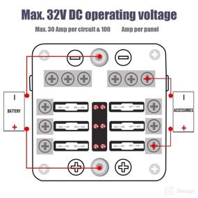 img 2 attached to 🚗 MICTUNING 6 Way Blade Fuse Block Holder - LED Indicator Fuse Box with Durable Protection Cover and Sticker Label for Marine, Car, SUV, Boat, Automotive