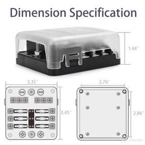 img 3 attached to 🚗 MICTUNING 6 Way Blade Fuse Block Holder - LED Indicator Fuse Box with Durable Protection Cover and Sticker Label for Marine, Car, SUV, Boat, Automotive