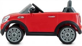img 1 attached to 6V Electric Mini Cooper S Car For Kids With Working LED Headlights, Realistic Engine & Horn Noises - 2.5 MPH Top Speed (Red)