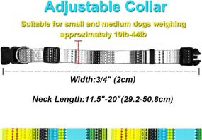 img 2 attached to Mycicy Nylon Dog Collar With Bohemia Floral Tribal Geometric Patterns - Adjustable Soft Ethnic Style Collar For Small Medium Dogs