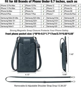 img 1 attached to S ZONE Leather Crossbody Lanyard Blocking Women's Handbags & Wallets : Crossbody Bags