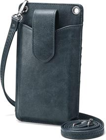 img 4 attached to S ZONE Leather Crossbody Lanyard Blocking Women's Handbags & Wallets : Crossbody Bags