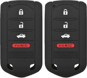 img 4 attached to 🔑 Coolbestda 2Pcs Keyless Entry Remote Fob Case Skin Cover Protector for Acura MDX TL TLX ZDX RDX TSX RL ZD IL M3N5WY8145 (Not Compatible with Engine Hold FOB)