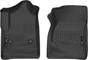 img 4 attached to 🔴 Husky Liners X-act Contour Series Front Floor Liners in Black, 52741, Compatible with 2014-2018 Chevrolet Silverado/GMC Sierra 1500 and 2015-2019 Chevrolet Silverado/GMC Sierra 2500/3500 HD Standard Cab - Set of 2 Pieces